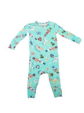 Posh Peanut Holiday Christmas Nutcracker Long Sleeve Romper Sleeper Pajamas 6-9m